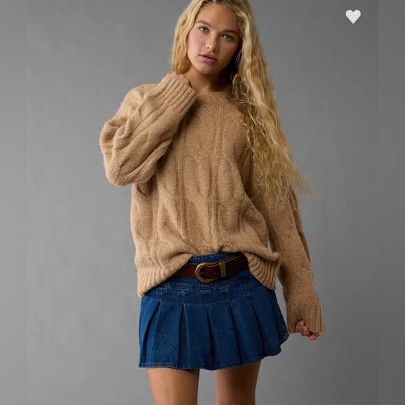 AE American eagle Whoa So Soft Cable Knit Sweater size S - Picture 1 of 6